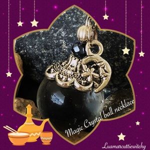 Cristal magic ball inspired handmade necklace